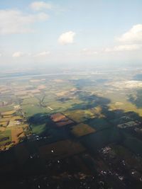 Aerial view of landscape against sky