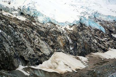 Scenic view of snow covered mountains