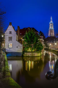 Reflection of buildings in water