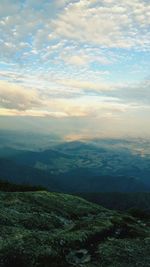 Aerial view of landscape against sky