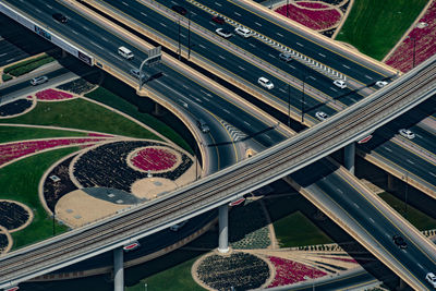 High angle view of shopping mall