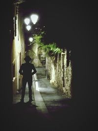 People walking in tunnel