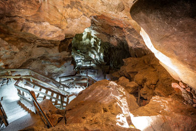 Rock formations in cave