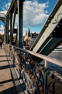 Railing in a bridge in frankfurt 