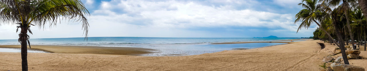 Panoramic view of beach against sky