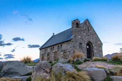 View of church against blue sky