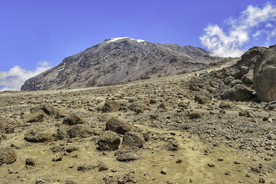 Scenic view of kilimanjaro against sky