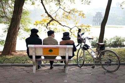 Benches in a park