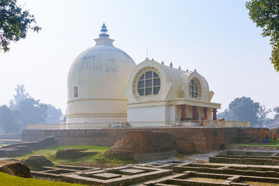 Parinirvana stupa and temple, kushinagar, india