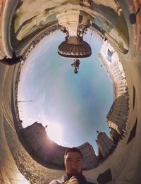 Low angle view of buildings against sky