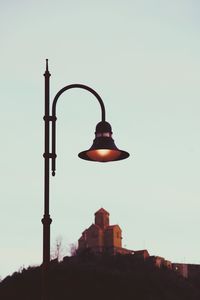 Street light against clear sky