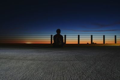 Full length of man against sky during sunset