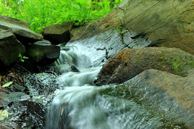 Stream flowing through rocks