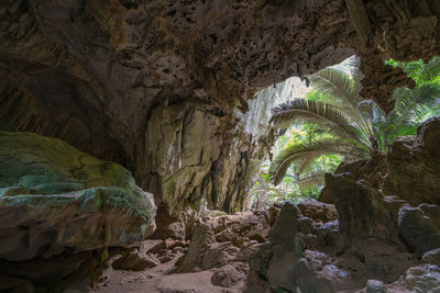 Rock formation in cave