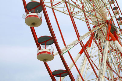 Low angle view of ferris wheel against sky