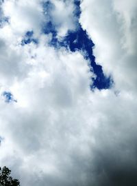 Low angle view of cloudy sky