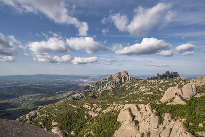 Scenic view of landscape against cloudy sky