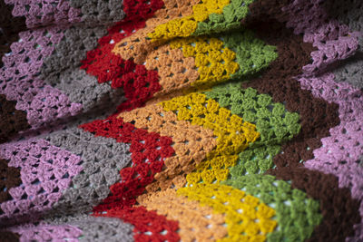 Full frame shot of multi colored wool