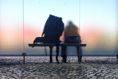 Woman looking at sea