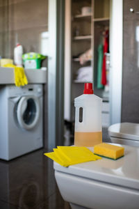 Yellow machine in kitchen at home