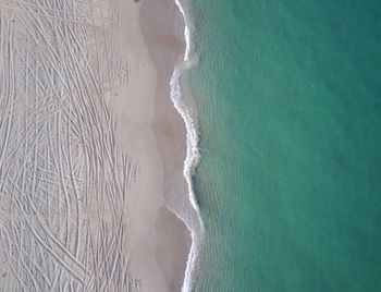High angle view of beach