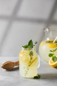 Close-up of drink on table