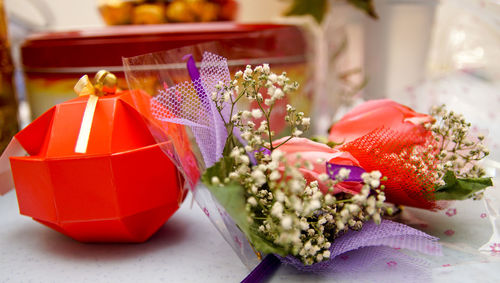 Shot of props and accessories for a chinese wedding