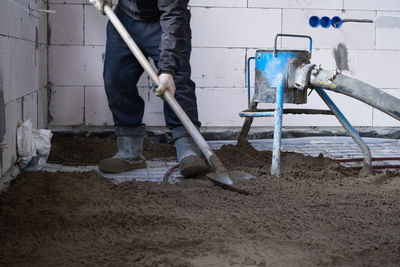 Man working at construction site