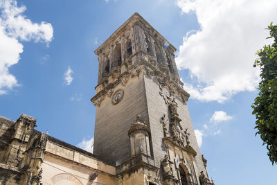 Low angle view of historic building against sky