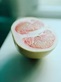 Close-up of strawberry on table