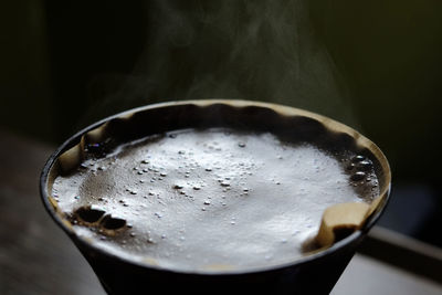 Directly above shot of coffee in cup