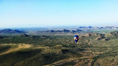 Scenic view of landscape against clear sky