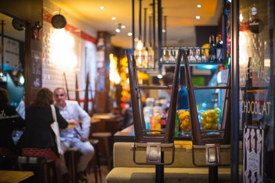 People sitting in restaurant