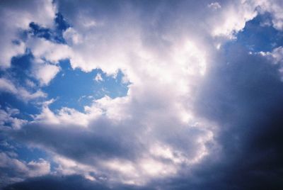 Low angle view of clouds in sky