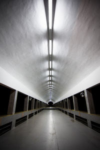 View of empty subway tunnel