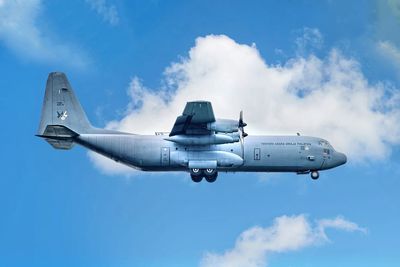 Low angle view of airplane against sky