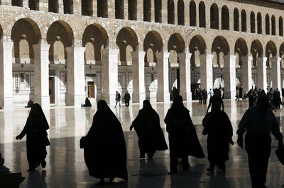 People walking at umayyad mosque