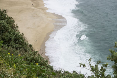 High angle view of beach