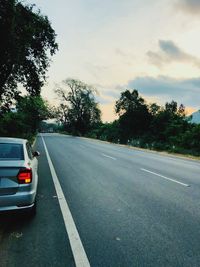 Car on road against sky