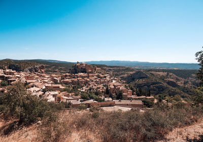 Scenic view of landscape against clear sky