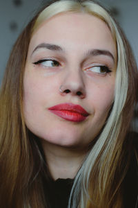 Close-up portrait of young woman