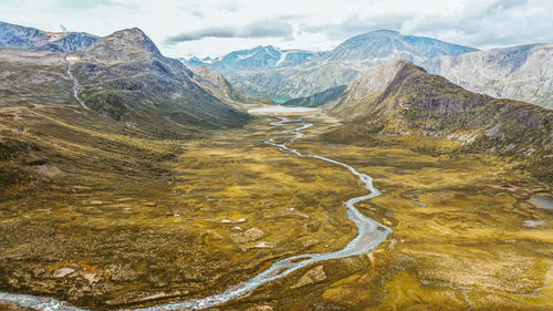 Scenic view of mountain range