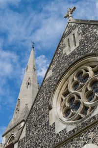 Low angle view of church against sky