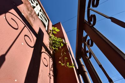 Low angle view of house against clear sky