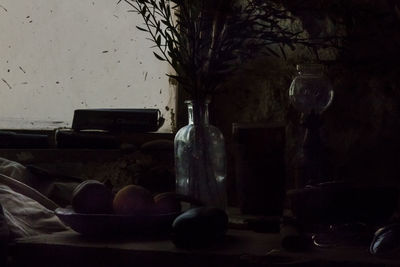 Close-up of vase on table at home