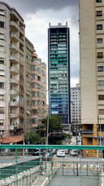 View of skyscrapers in city