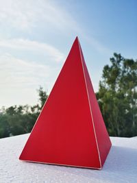 Close-up of red object