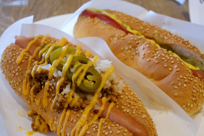 Close-up of meal served on plate