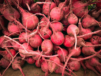 Full frame shot of vegetables for sale at market stall