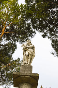 Low angle view of statue